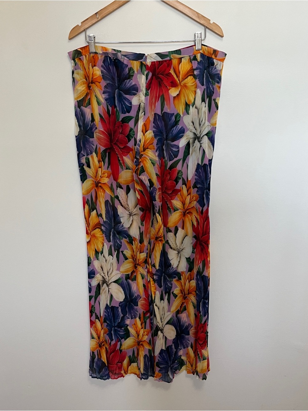 ETRO Floral-print plissé-chiffon straight-leg pants Size 48 - Picture 8 of 10